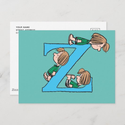 Carte Postale Peanuts | Peppermint Patty Endormie Z (Devant / Derrière)