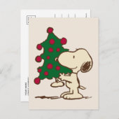 Carte Postale Peanuts | Sapin de Noël de Snoopy (Devant / Derrière)