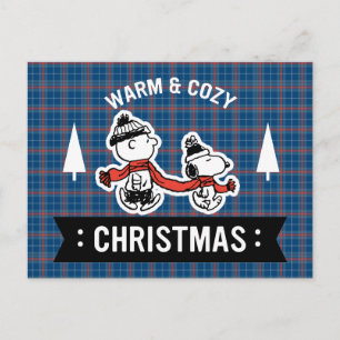 Carte Postale Peanuts   Snoopy & Charlie Brown Chauds et Confort