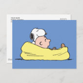 Carte Postale Peanuts | Snoopy & Charlie Brown dans le fauteuil (Devant / Derrière)