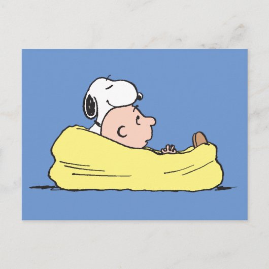 Carte Postale Peanuts | Snoopy & Charlie Brown dans le fauteuil (Devant)