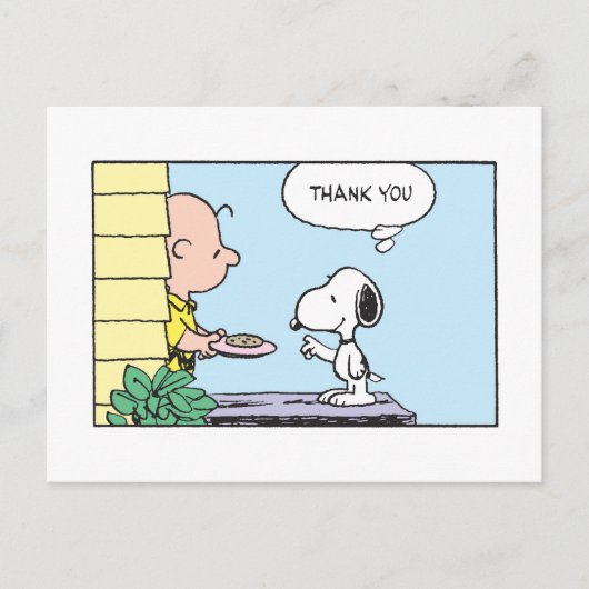 Carte Postale Peanuts | Snoopy & Charlie Brown Merci (Devant)