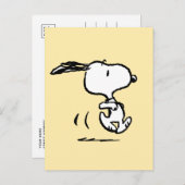 Carte Postale Peanuts | Snoopy en course (Devant / Derrière)