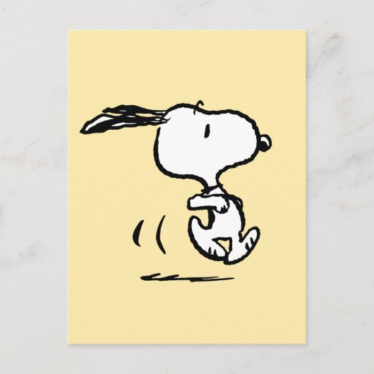 Carte Postale Peanuts | Snoopy en course (Devant)