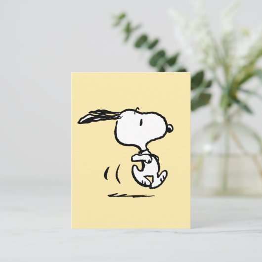 Carte Postale Peanuts | Snoopy en course (Debout devant)