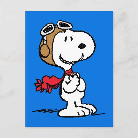 Carte Postale Peanuts | Snoopy l'as de l'aviation (Devant)
