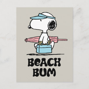 Carte Postale PEANUTS   Snoopy le fainéant de la plage