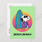 Carte Postale Peanuts | Snoopy Marée haute océan (Devant / Derrière)