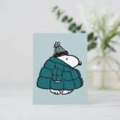 Carte Postale Peanuts | Snoopy Veste Matelassée d'Hiver (Debout devant)