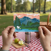 Carte Postale Peanuts | Snoopy & Woodstock en canoë