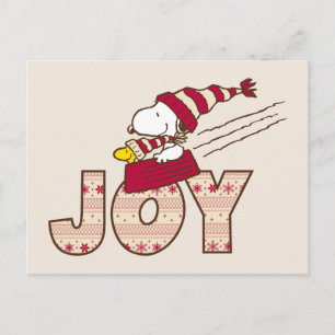 Carte Postale Peanuts   Snoopy & Woodstock Joyeuse Balade en Tra
