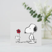 Carte Postale Peanuts | Snoopy & Woodstock Rouge & Noir (Debout devant)