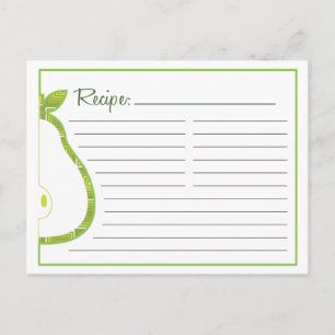 Carte Postale Pear Recette Card