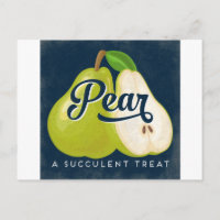 Pear Vintage Fruit Étiquette Retro
