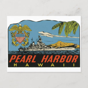 Carte Postale Pearl Harbor, Vintage voyage d'Hawaï