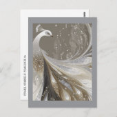 CARTE POSTALE PEARL SPARKLE PEACOCK #1 (Devant / Derrière)