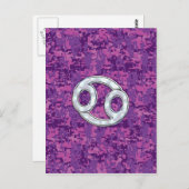 Carte Postale Pearle comme cancer Zodiac Connexion Camo numériqu (Devant / Derrière)
