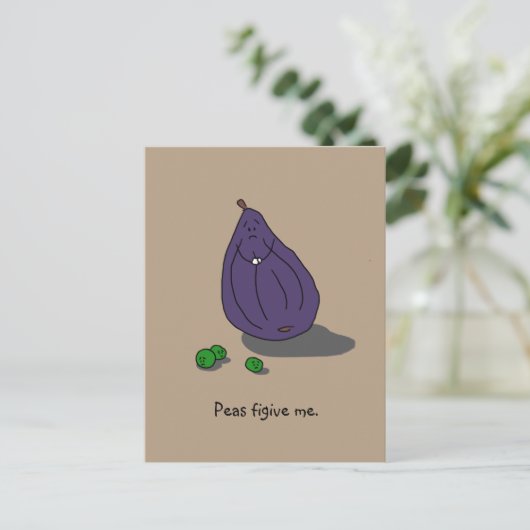 Carte Postale "Peas figive Me" (Debout devant)