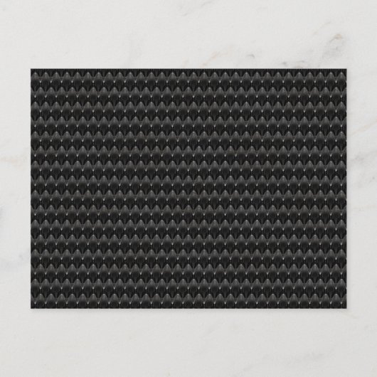 Carte Postale Peau Alien de fibre de carbone noire (Devant)