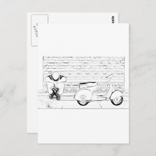 Carte Postale Peau Scooter (Devant / Derrière)