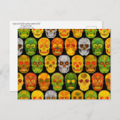 Carte Postale Peaux feuille Aspen Skulls sans couture motif 2018 (Devant / Derrière)