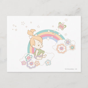 Carte Postale PEBBLES™ Arc-en-ciel et nuages de fleurs