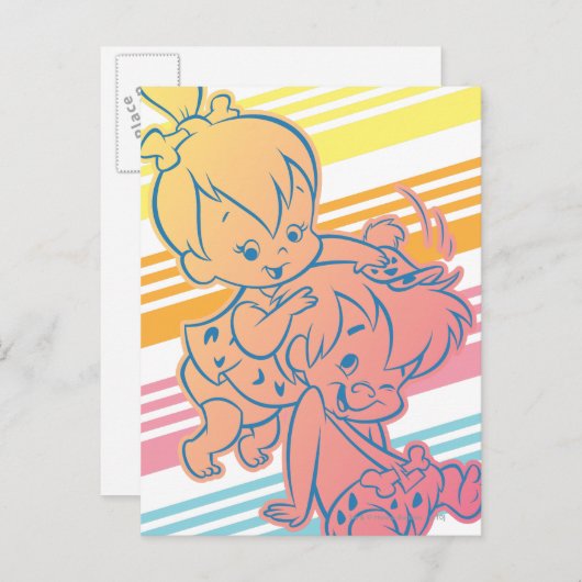 Carte Postale PEBBLES™ Bam Bam Grooming (Devant / Derrière)