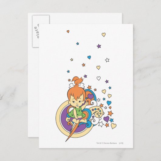 Carte Postale PEBBLES™ Dans Les Étoiles � (Devant / Derrière)