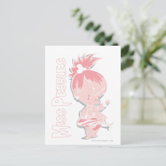 Carte Postale PEBBLES™ en rose (Debout devant)