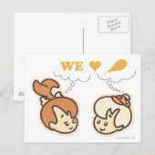Carte Postale PEBBLES™ et Bam Bam Love Food (Devant / Derrière)