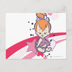 Carte Postale PEBBLES™ sur arc-en-ciel rose