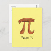 Carte postale Pecan Pi Cute Math Pi Day (Devant / Derrière)