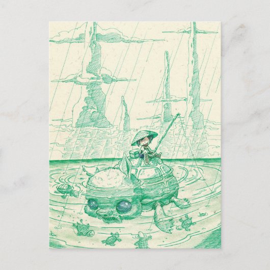 Carte Postale pêche (Devant)