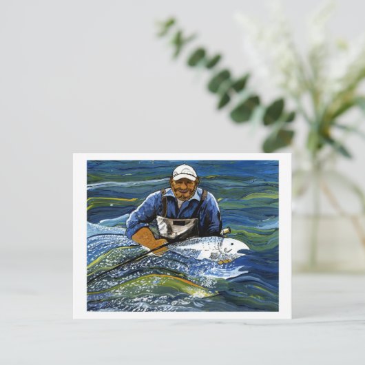 Carte Postale Pêche (Debout devant)