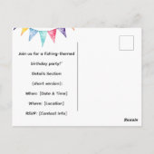 Carte Postale Pêche 1er Anniversaire pour les Petits Pêcheurs à (Dos)