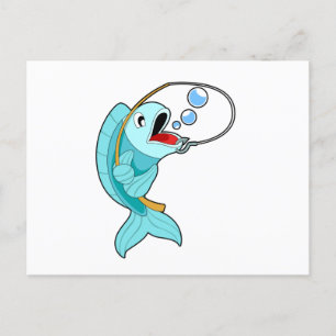 Carte Postale Pêche à la canne à pêche