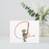Carte Postale Pêche à la mouche (Debout devant)
