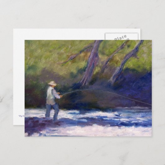 Carte Postale Pêche à la mouche (Devant / Derrière)