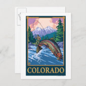 Carte Postale Pêche à la mouche, Colorado (Devant / Derrière)