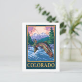 Carte Postale Pêche à la mouche, Colorado (Debout devant)