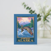 Carte Postale Pêche à la mouche - Dawson, Alaska (Debout devant)