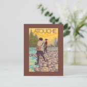 Carte Postale Pêche à la mouche - Latouche, Alaska (Debout devant)