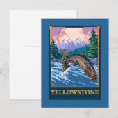 Carte Postale Pêche à la mouche - Parc national de Yellowstone (Devant / Derrière)