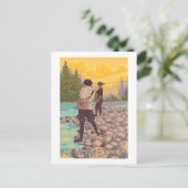 Carte Postale Pêche à la mouche pour les femmes Nouveau-Mexique (Debout devant)