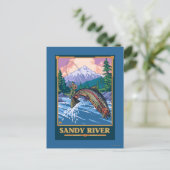 Carte Postale Pêche à la mouche - Sandy River, Oregon (Debout devant)