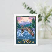 Carte Postale Pêche à la mouche - Sitka, Alaska (Debout devant)