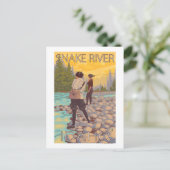 Carte Postale Pêche à la mouche - Snake River, Idaho (Debout devant)