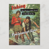 Carte Postale Pêche à la mouche sur la rivière Pemigewasset Vint (Devant)
