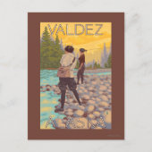 Carte Postale Pêche à la mouche - Valdez, Alaska (Devant)