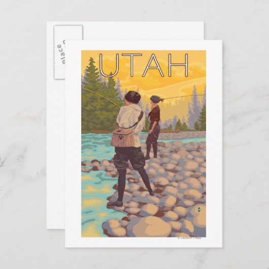 Carte Postale Pêche à la moucheUtah (Devant / Derrière)